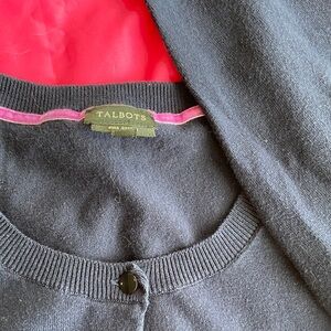 Talbots Navy Cardigan Sweater